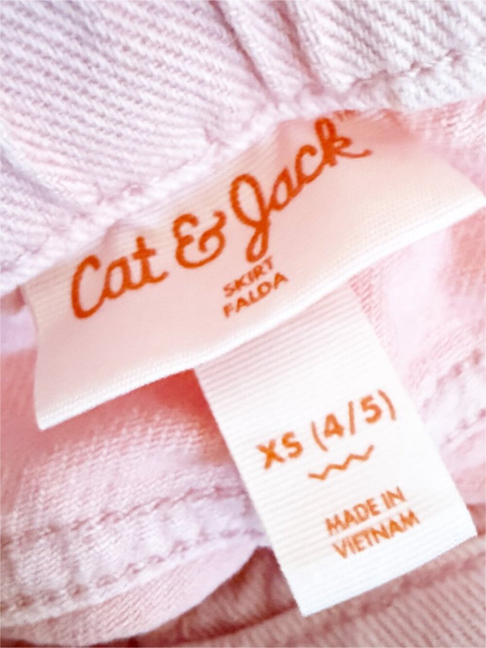 Cat & Jack Girls' Patch Pocket Denim Skirt Girls' XS (4/5) - Picture 5 of 8